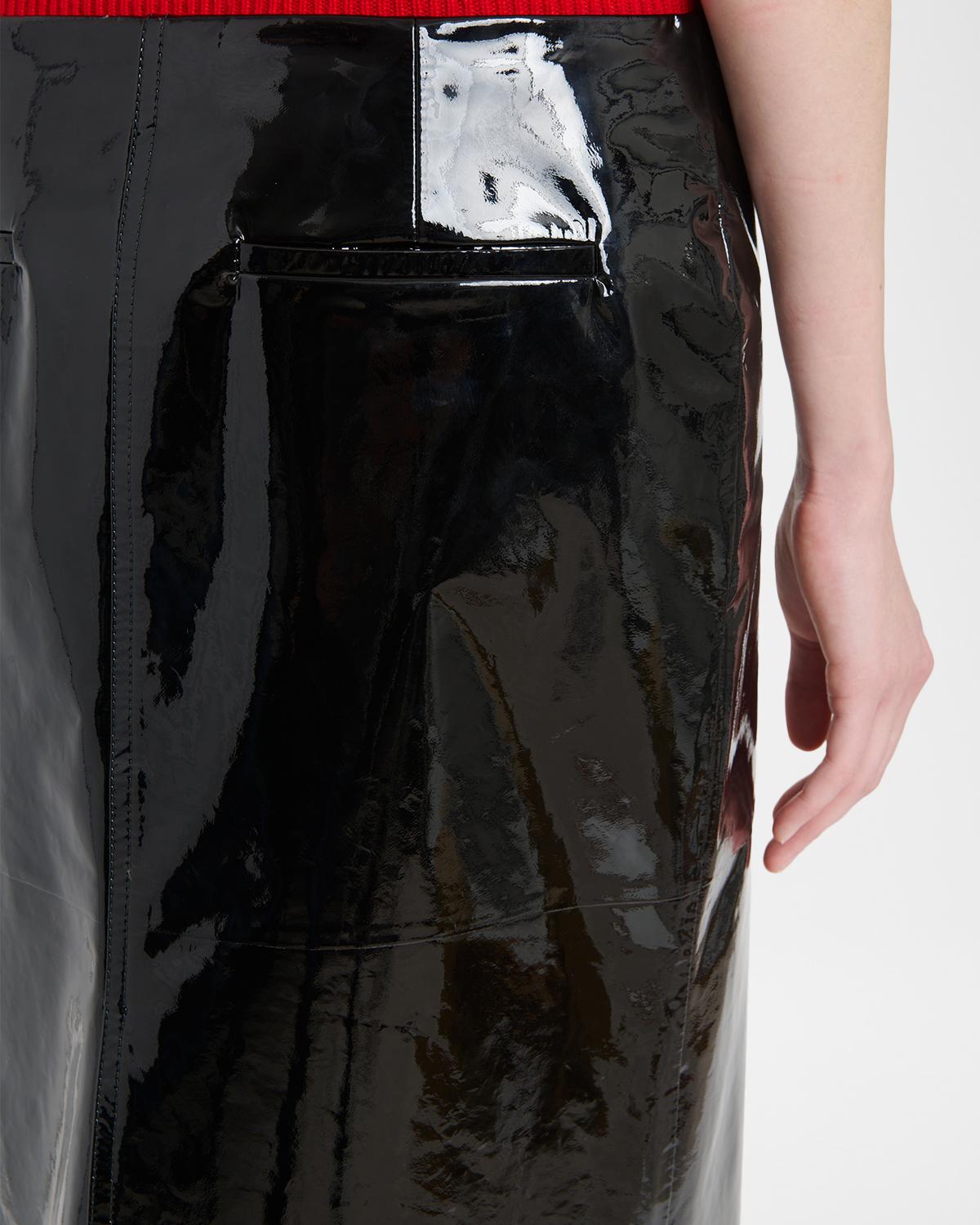 Patent Leather Pencil Skirt - thumbnail 5