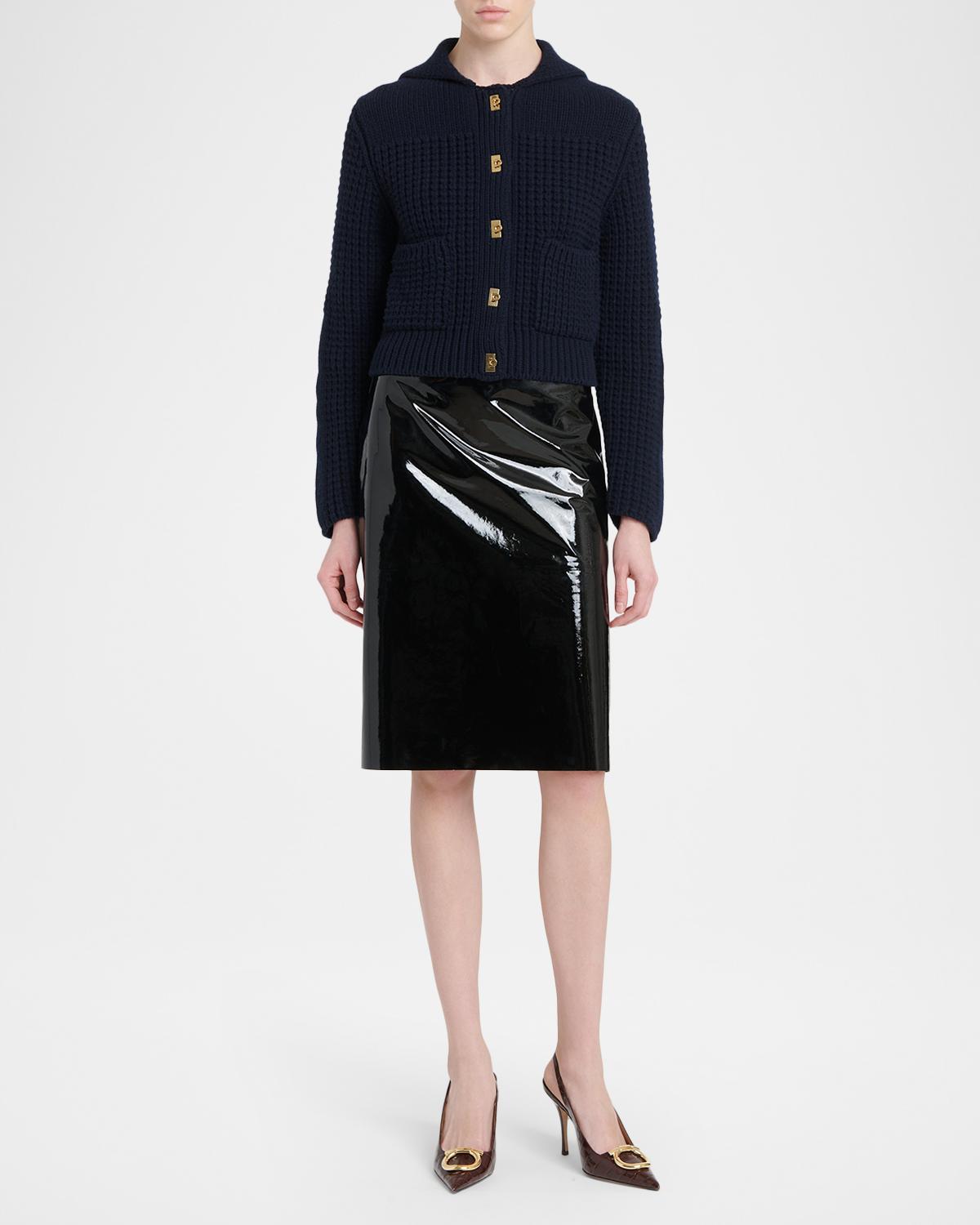 Gancini Sailor Collar Wool-Cashmere Cardigan - thumbnail 2