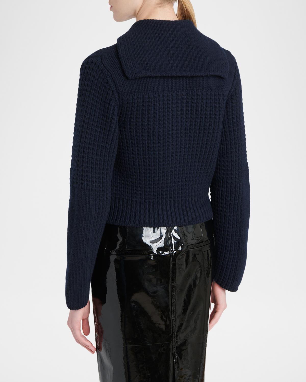 Gancini Sailor Collar Wool-Cashmere Cardigan - thumbnail 3