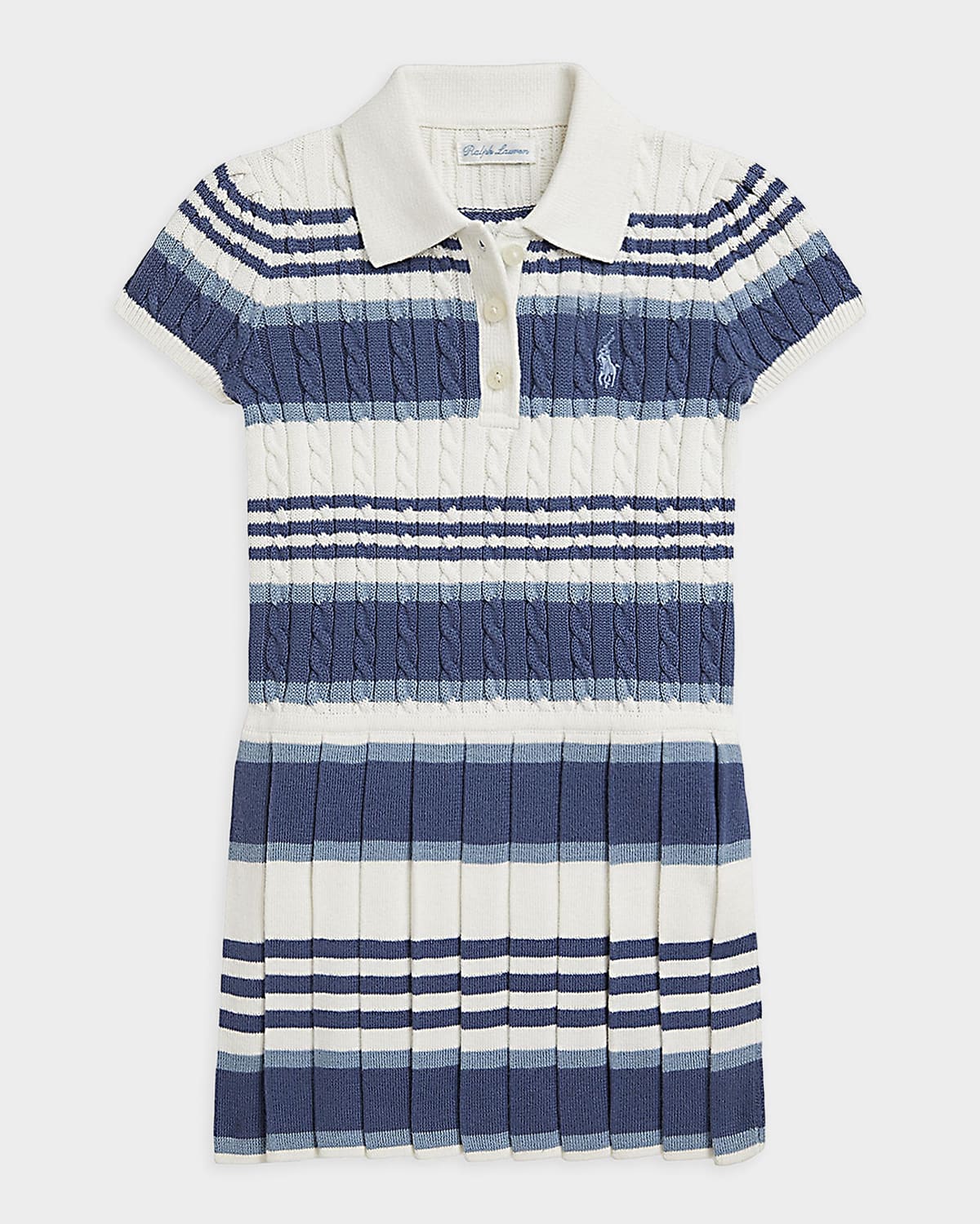 トップス yookooyPolo Ralph Lauren CAMBRIDGE Polo Ralph Lauren Girl's Striped Cable-Knit Cotton Sweater & Skirt