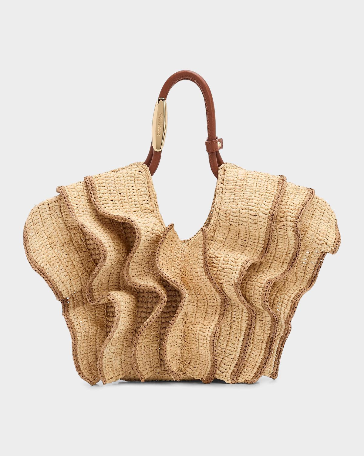 BAROLO Chevalier de Lynch 2本セット※最終値下げ Zimmermann Goldentime Small Ruffled Raffia Tote Bag | Neiman Marcus