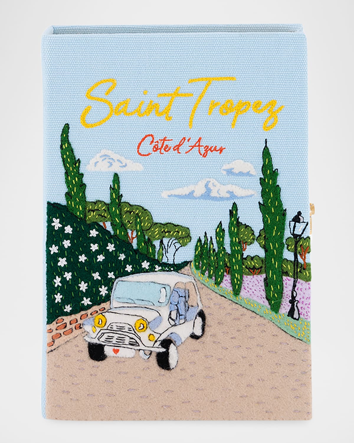 Olympia Le-Tan Saint-Tropez Appliqué Clutch Bag | Neiman Marcus