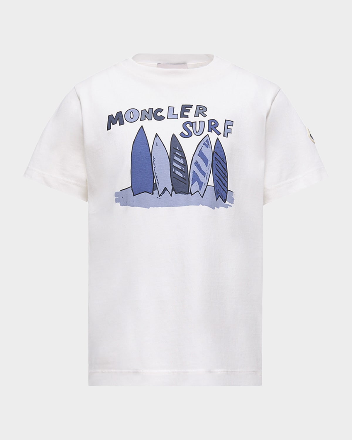 Moncler Boy's Surf-Print Cotton Jersey T-Shirt, Size 4-6 | Neiman