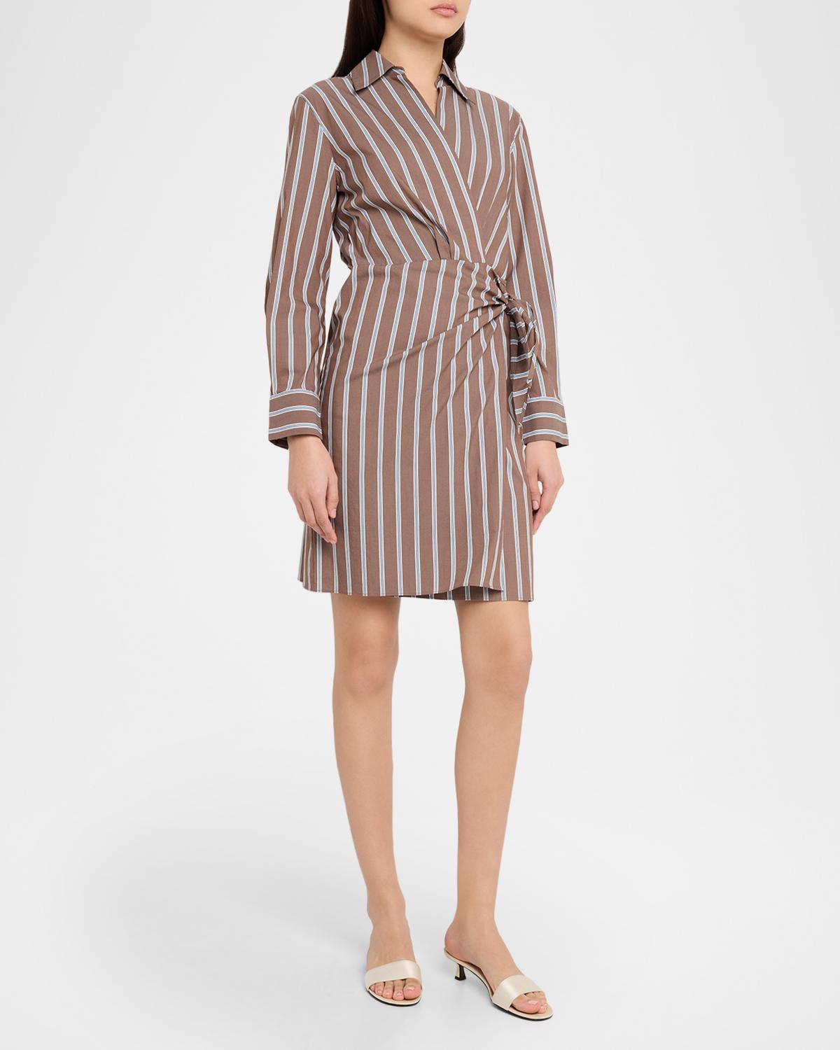 Stripe Wrap Shirtdress - thumbnail 4