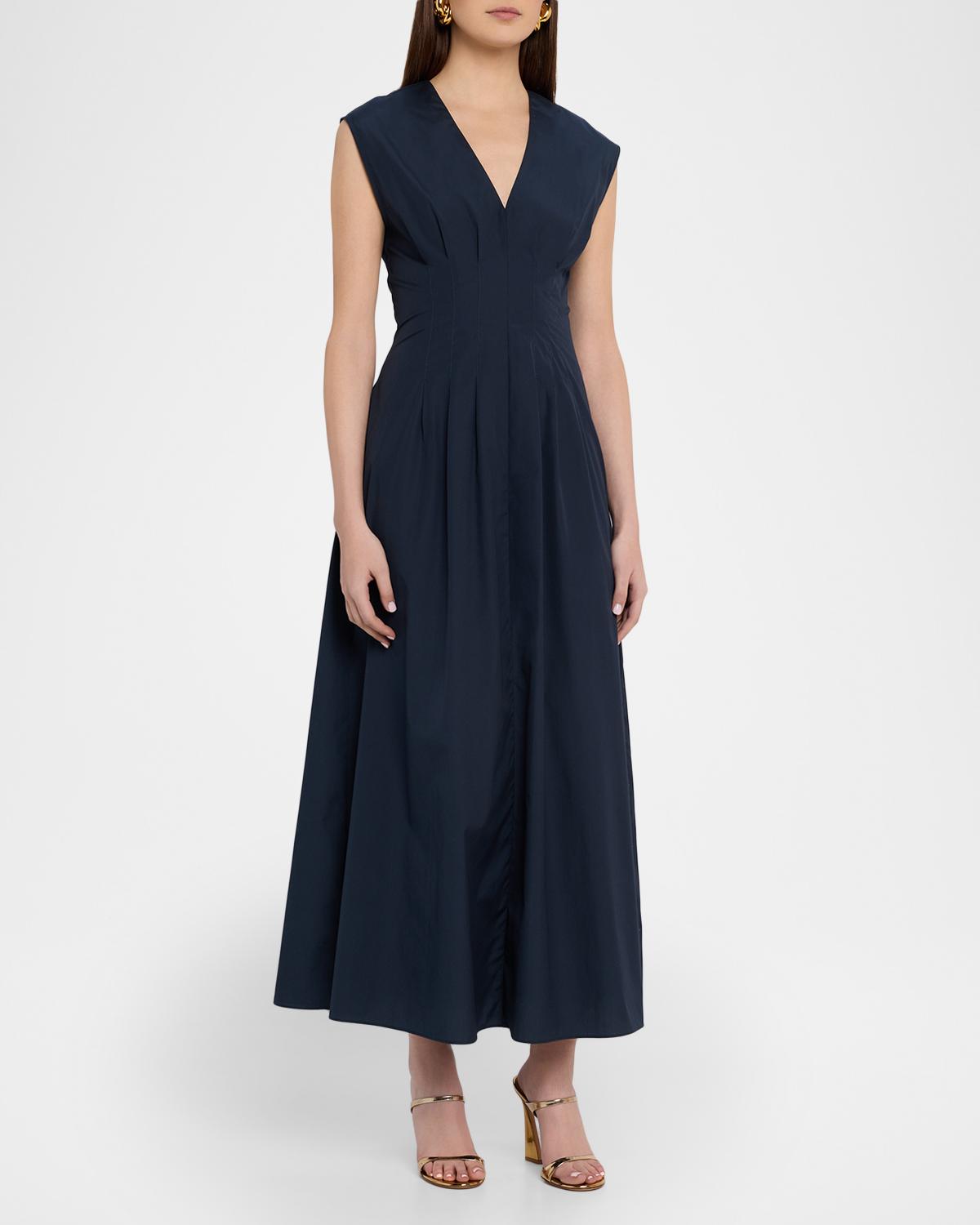 Ines Sleeveless Poplin Maxi Dress - thumbnail 4