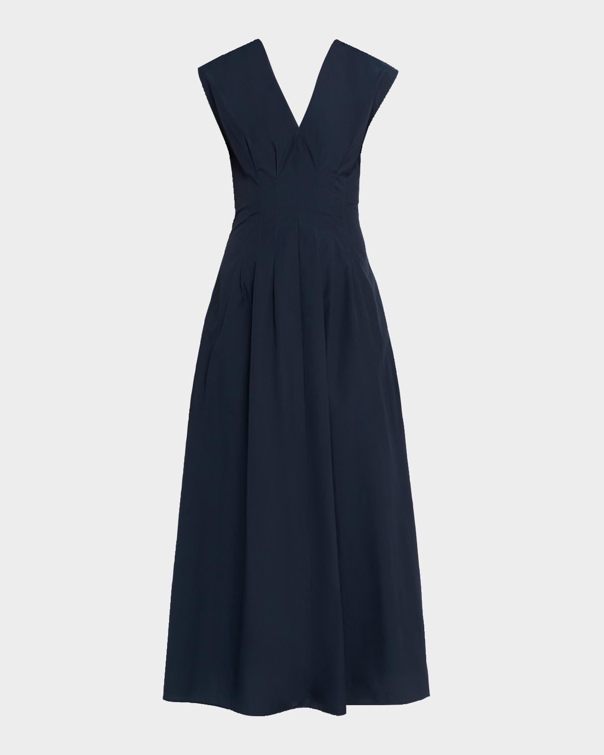Ines Sleeveless Poplin Maxi Dress
