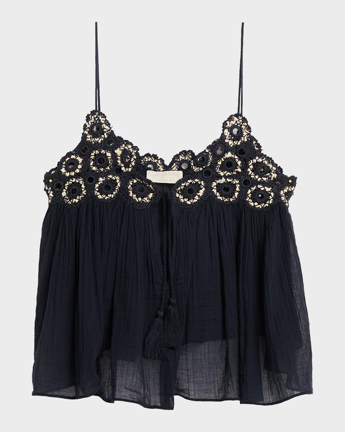 Ulla Johnson Alessia Embroidered Gauze Tank Top | Neiman Marcus