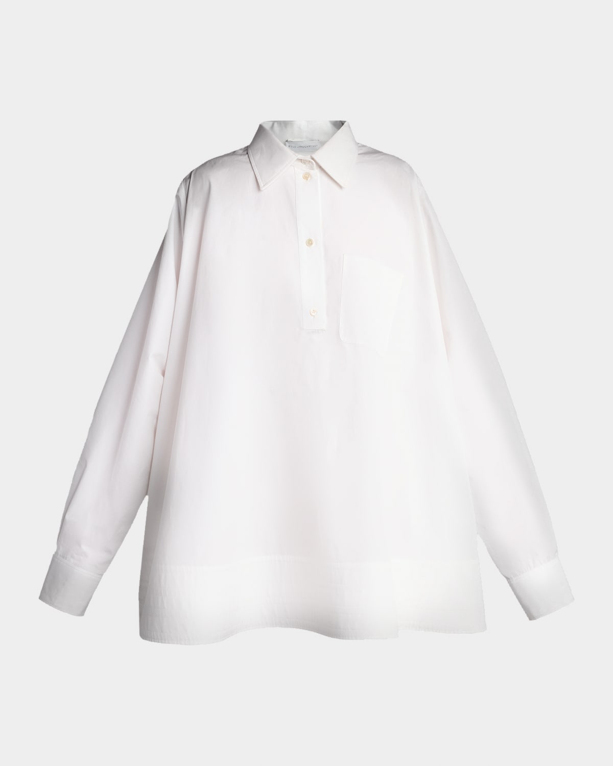Stella McCartney Long-Sleeve Cotton Poplin Mini Shirtdress