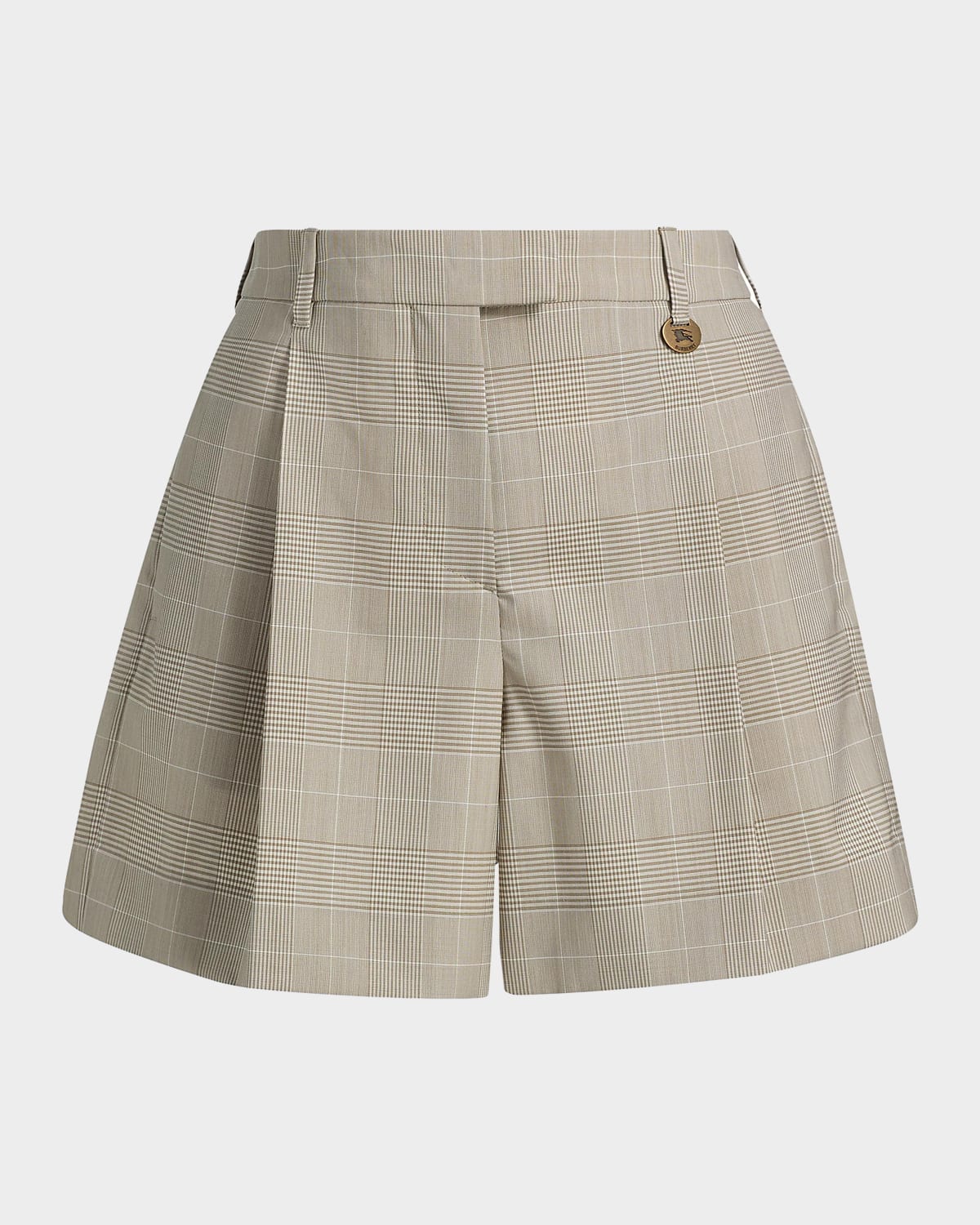 【美品】BURBERRY EquestrianKnightショーツ　モノグラム Burberry Raina Glen Plaid Wool Shorts | Neiman Marcus