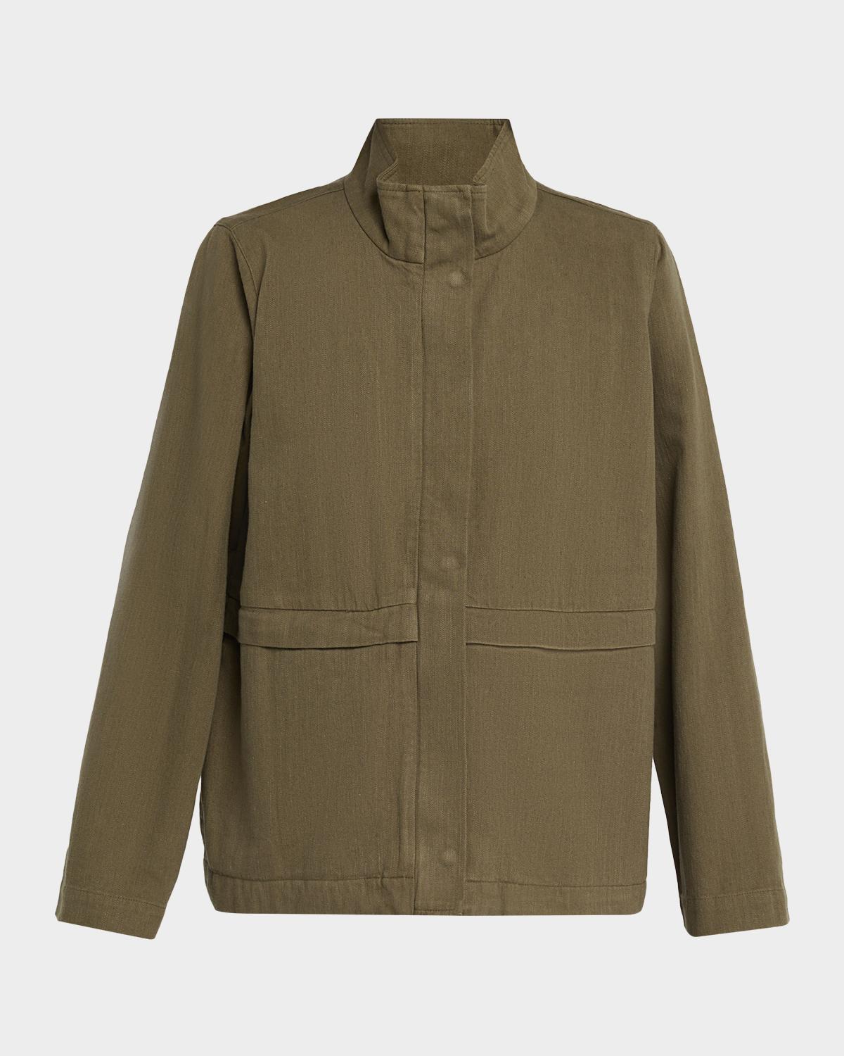 Slubby Organic Cotton-Linen Jacket