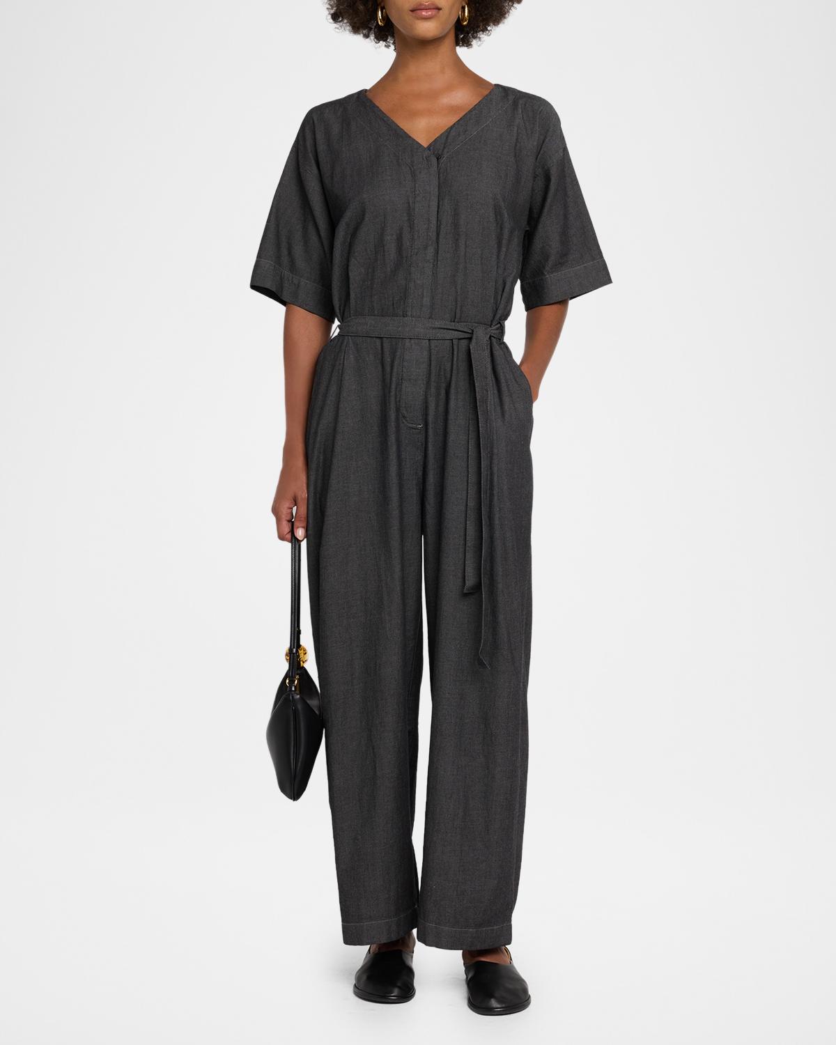 Organic Cotton Twill Jumpsuit - thumbnail 2