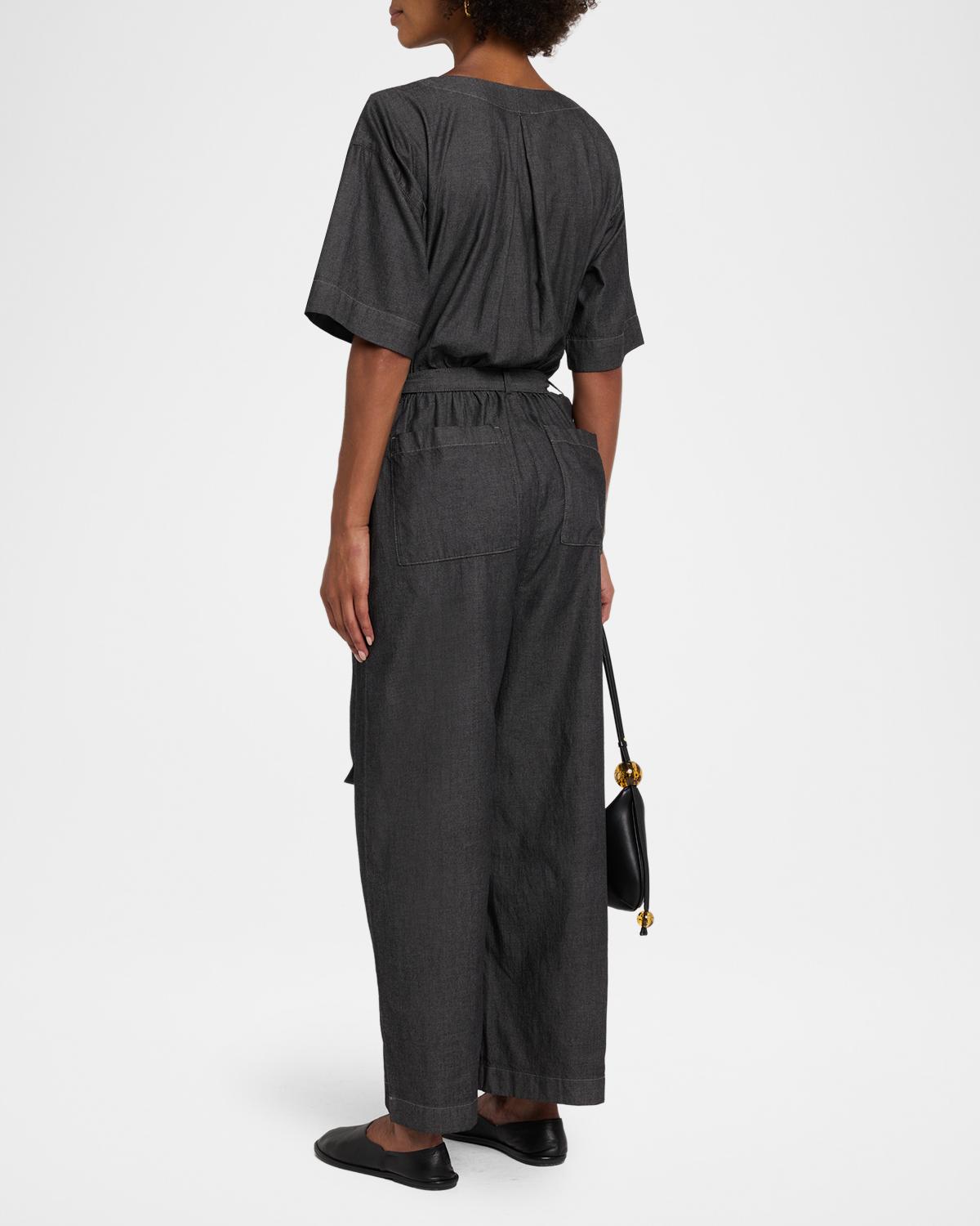 Organic Cotton Twill Jumpsuit - thumbnail 3