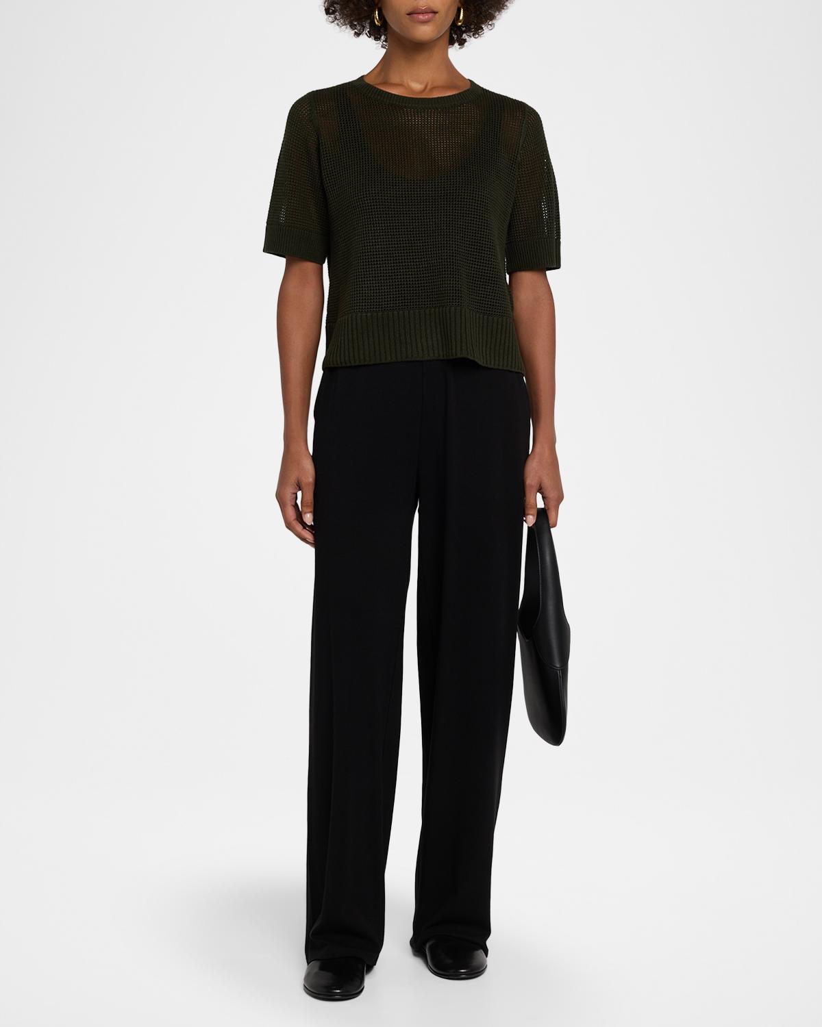Crewneck Open-Knit Sweater - thumbnail 2