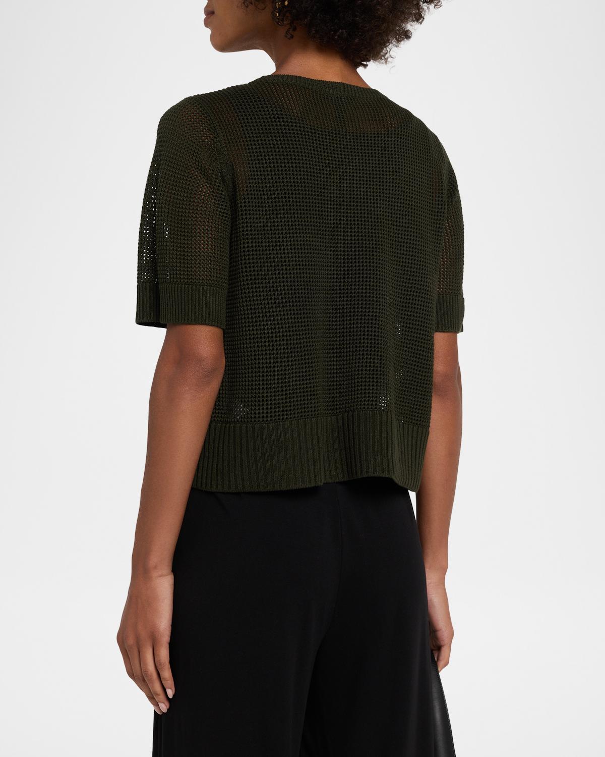 Crewneck Open-Knit Sweater - thumbnail 3