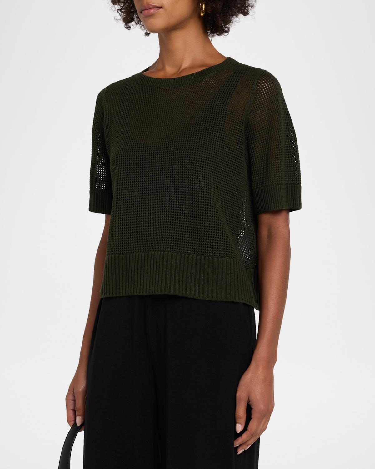Crewneck Open-Knit Sweater - thumbnail 4