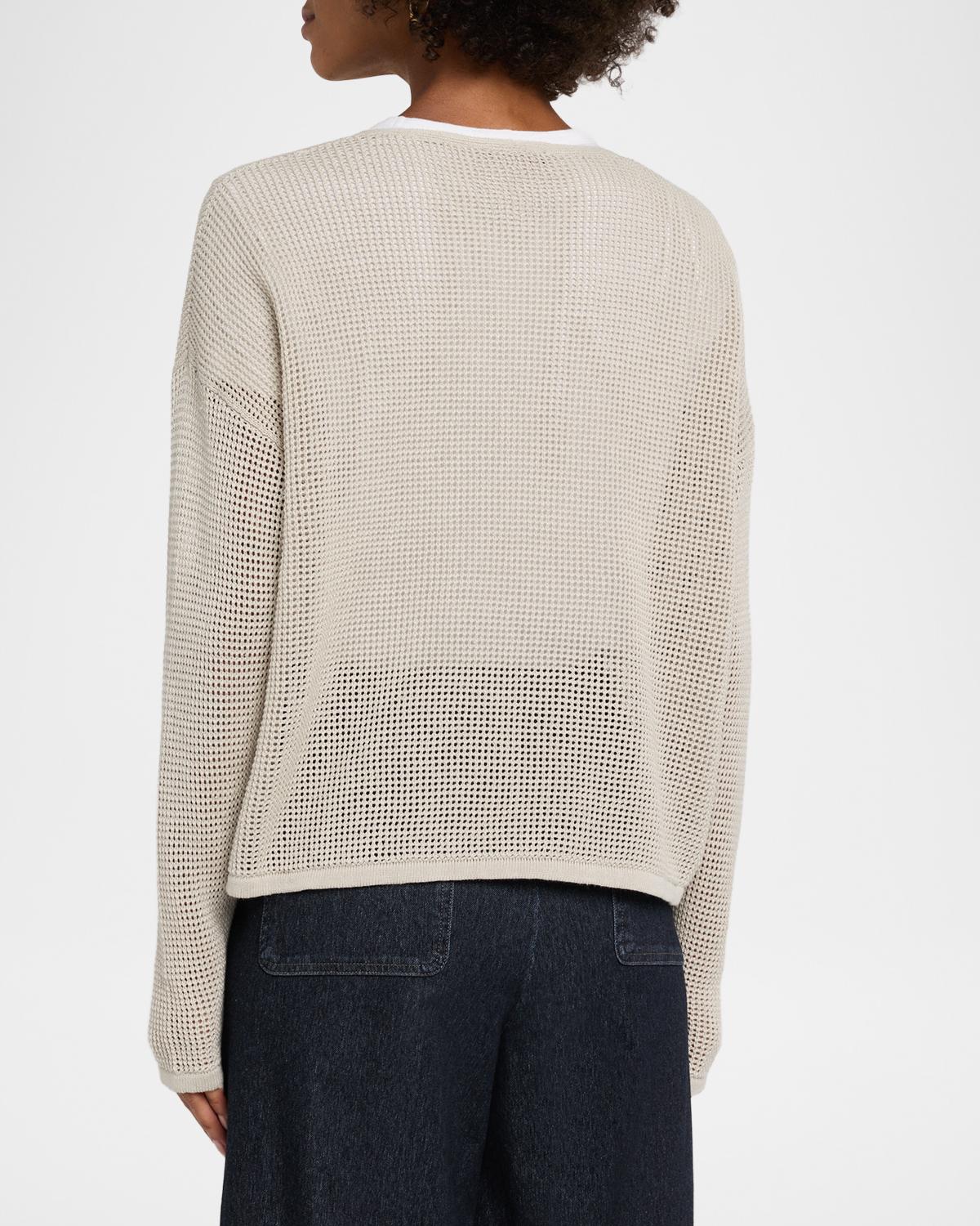 Scoopneck Open-Knit Sweater - thumbnail 3