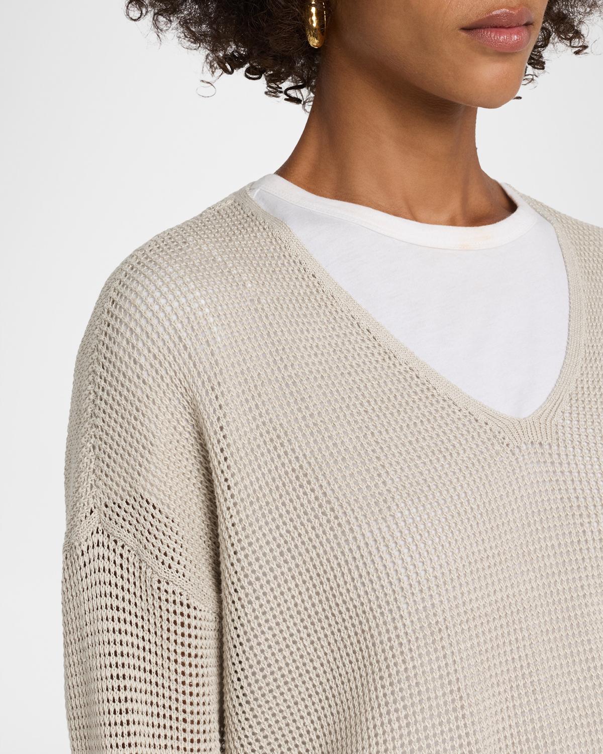 Scoopneck Open-Knit Sweater - thumbnail 5