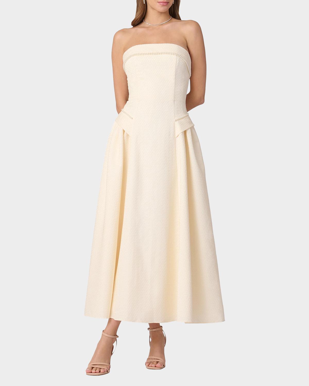 Remington Jacquard Strapless Cocktail Midi Dress - thumbnail 2