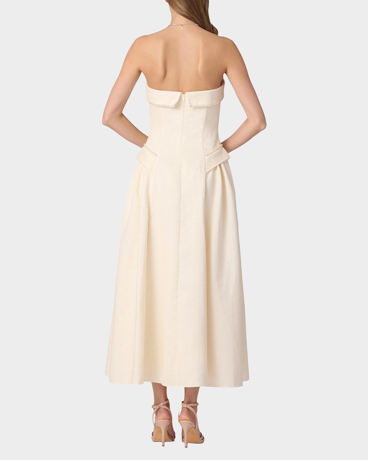 Remington Jacquard Strapless Cocktail Midi Dress - thumbnail 3