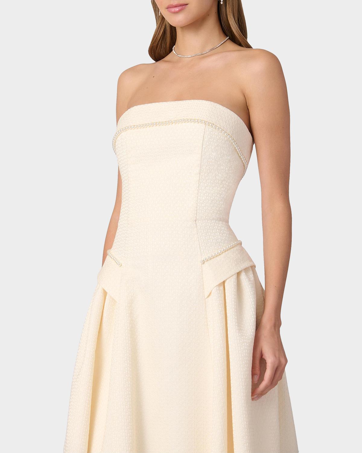 Remington Jacquard Strapless Cocktail Midi Dress - thumbnail 4
