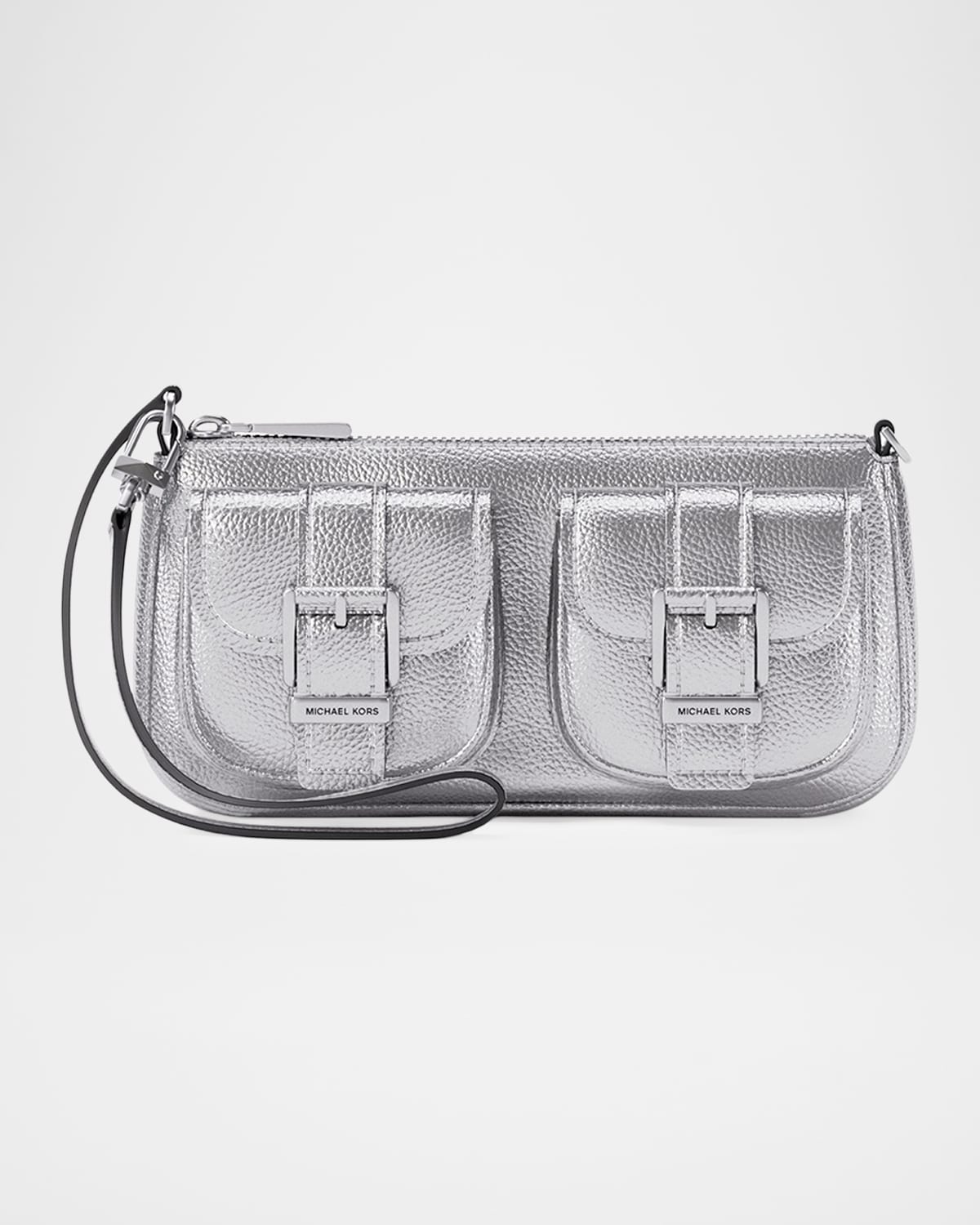 MICHAEL Michael Kors Zoe Small Metallic Leather Shoulder Bag