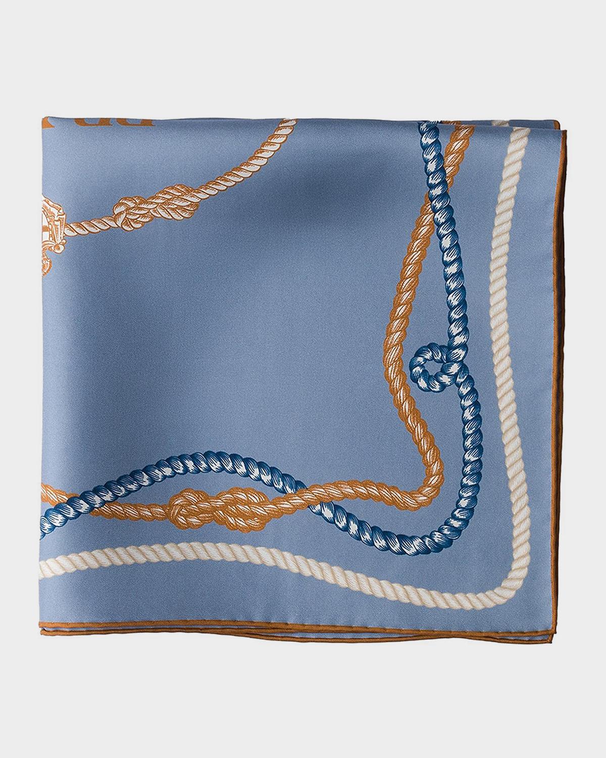PRADA スカーフ Prada Ropes-Print Square Silk Twill Scarf | Neiman Marcus