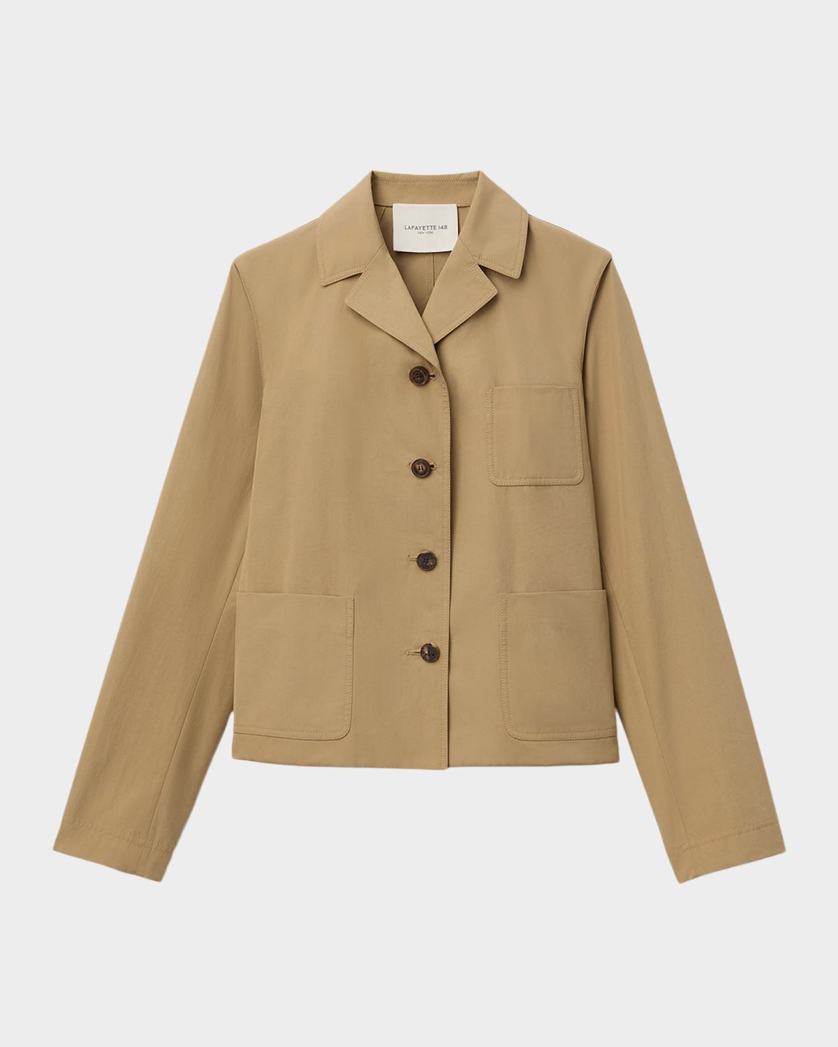 Lafayette 148 New York Organic Cotton Poplin Jacket | Neiman Marcus