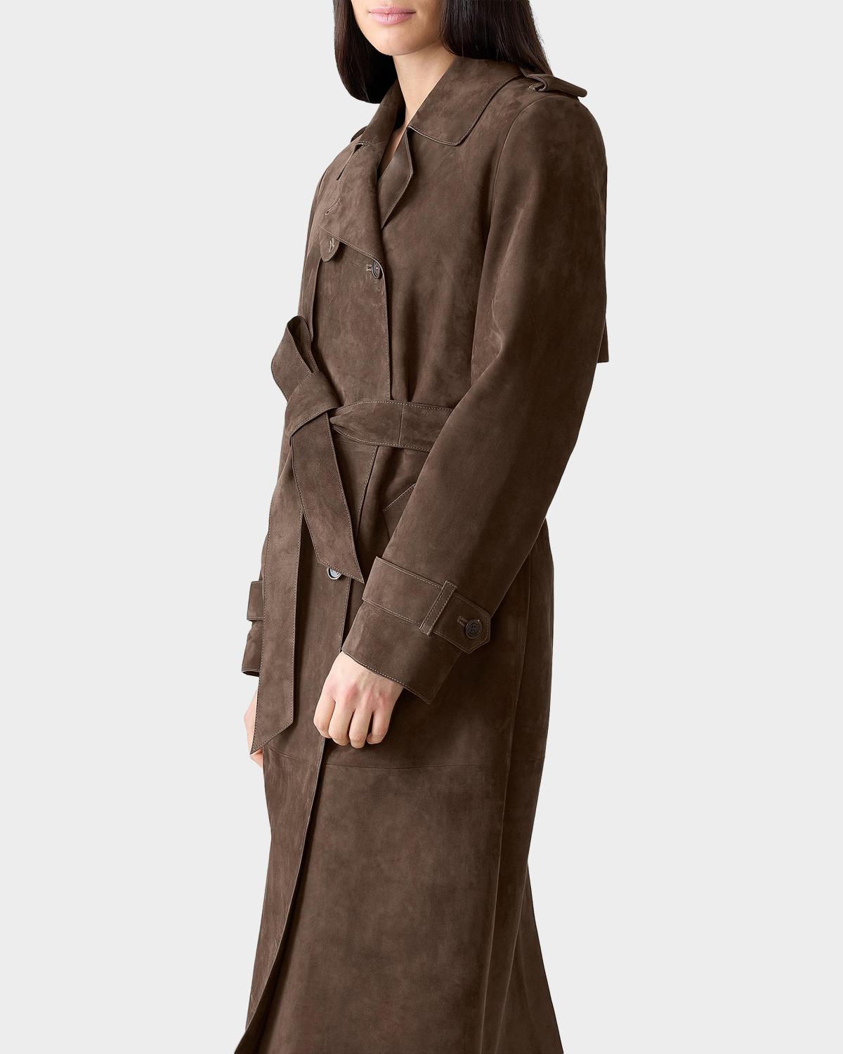 Gael Maxi Suede Trench Coat - thumbnail 5