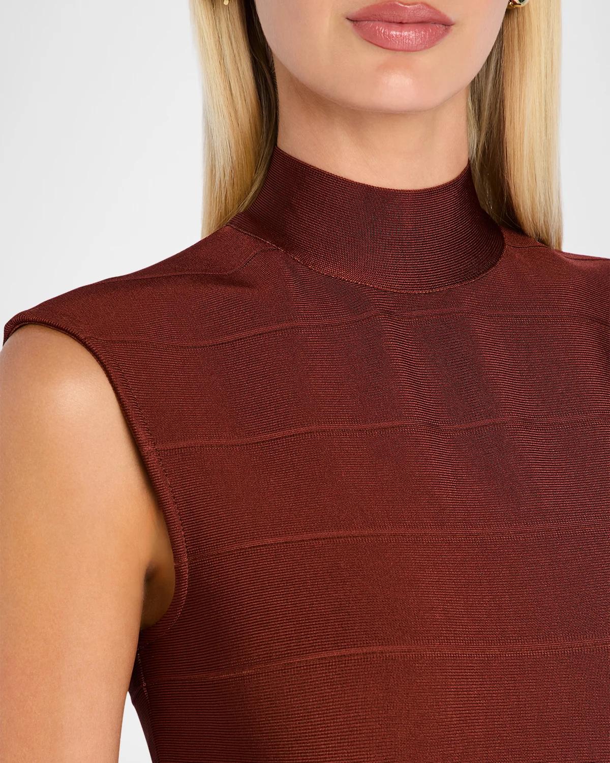 Delyth Knit Mock-Neck Mini Dress - thumbnail 6