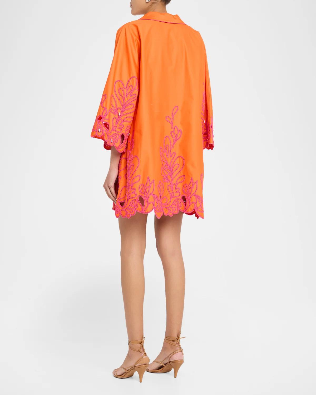 Paisley Bloom Embroidered Tunic Dress - thumbnail 3