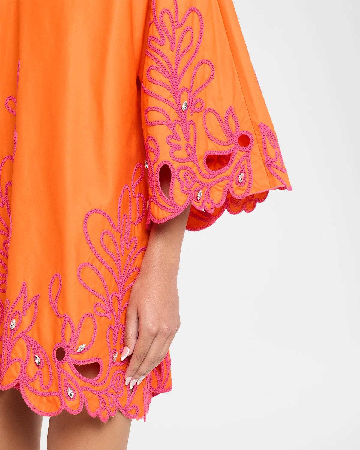 Paisley Bloom Embroidered Tunic Dress - thumbnail 5