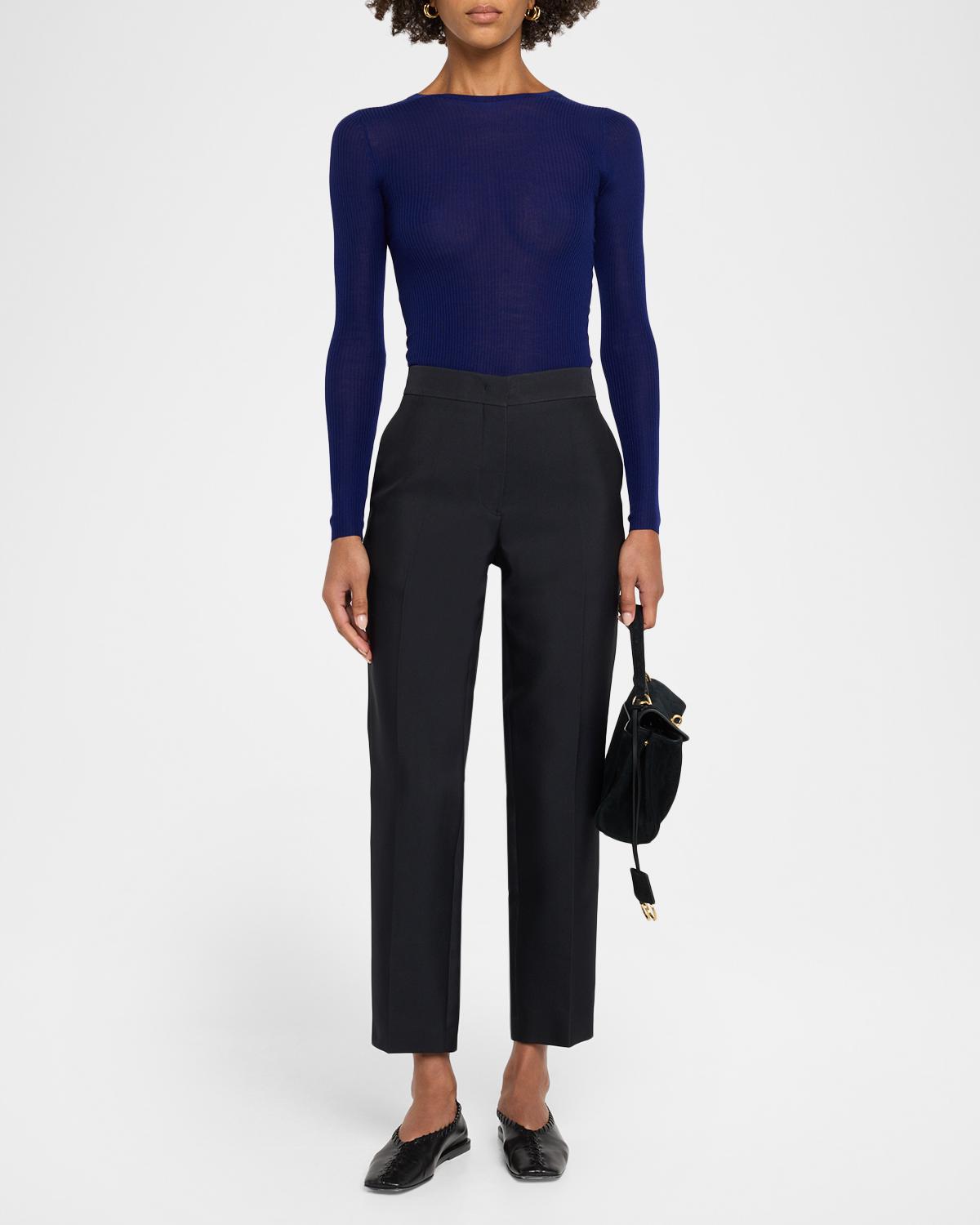 Ribbed Wool Crewneck Sweater - thumbnail 2