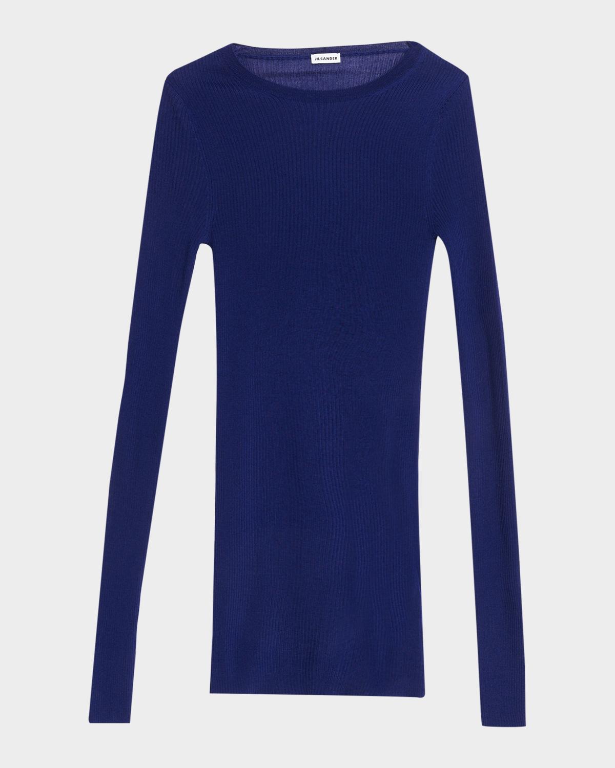 Ribbed Wool Crewneck Sweater