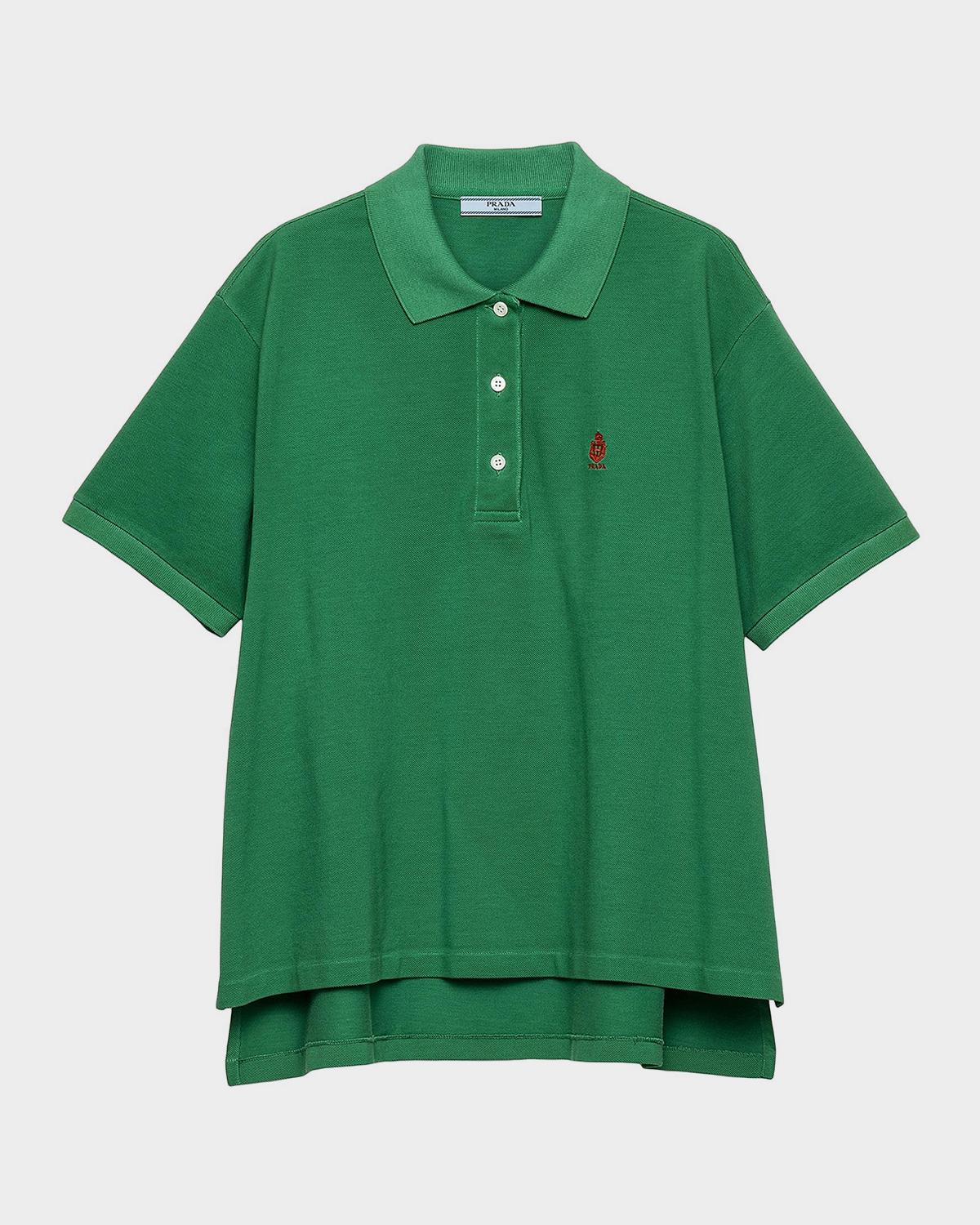 Prada Cotton Pique Polo Shirt | Neiman Marcus