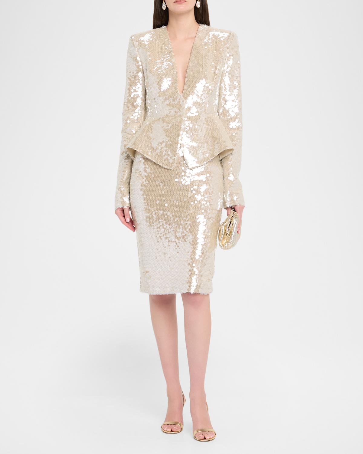 Sequined Pencil Skirt - thumbnail 2