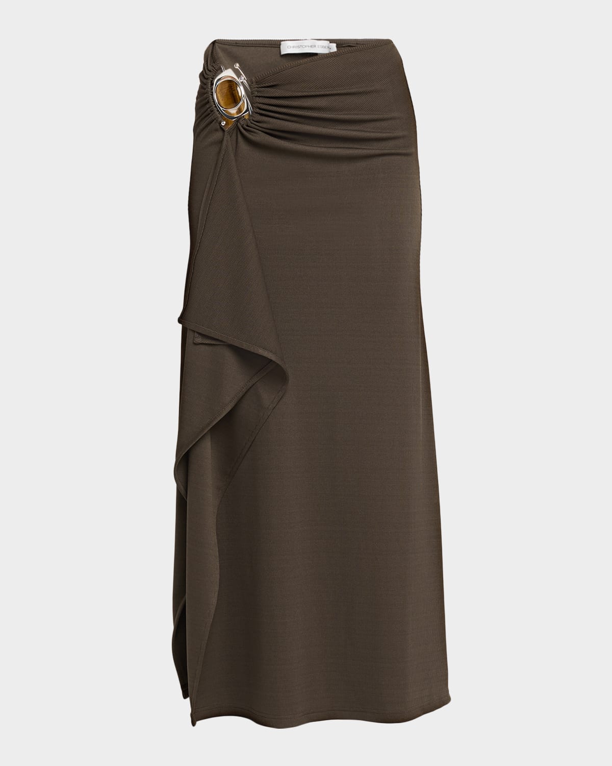 Christopher Esber Orica Asymmetric Embellished Maxi Skirt | Neiman