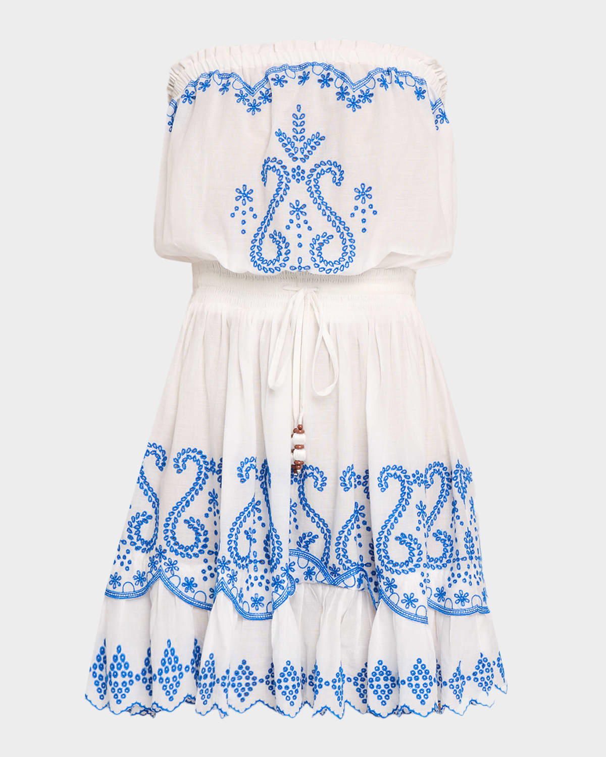 Ramy Brook Natalie Embroidered Strapless Mini Dress | Neiman Marcus