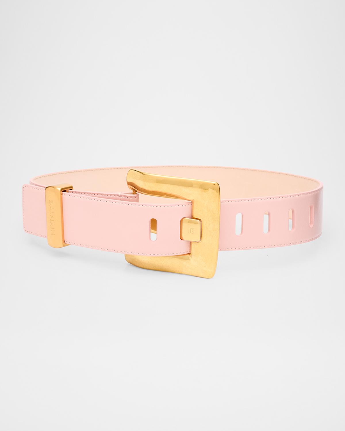 Balmain Pink Leather B-Belt with Gold-Tone Hardware – 75cm – Brand New with Tags Balmain B-Logo Medium Leather Belt | Neiman Marcus main image 4