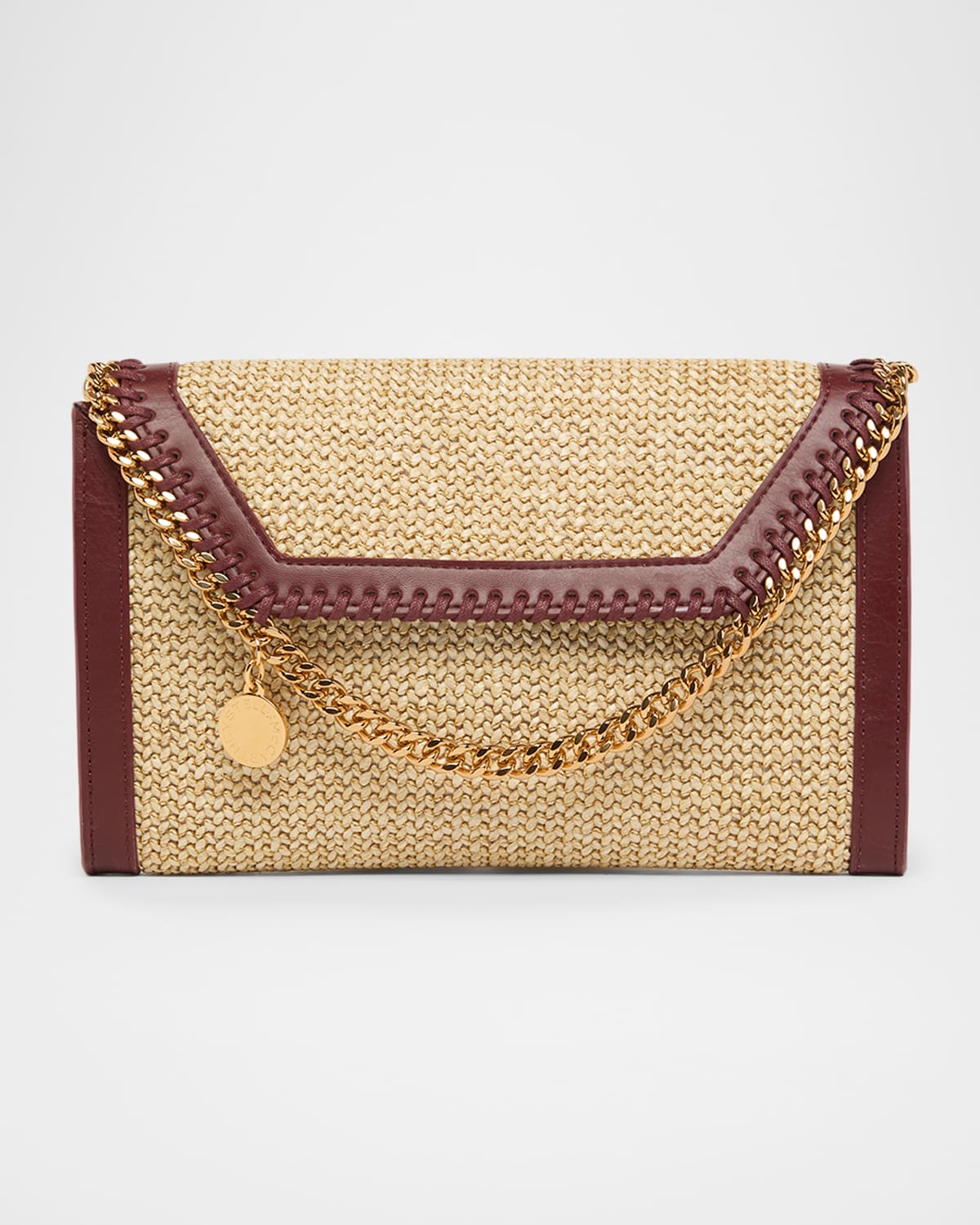 Stella McCartney High Summer Falabella Raffia Wallet Crossbody Bag