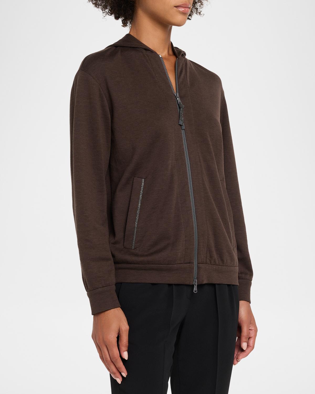 Monili-Trim Cardigan Sweatshirt - thumbnail 4