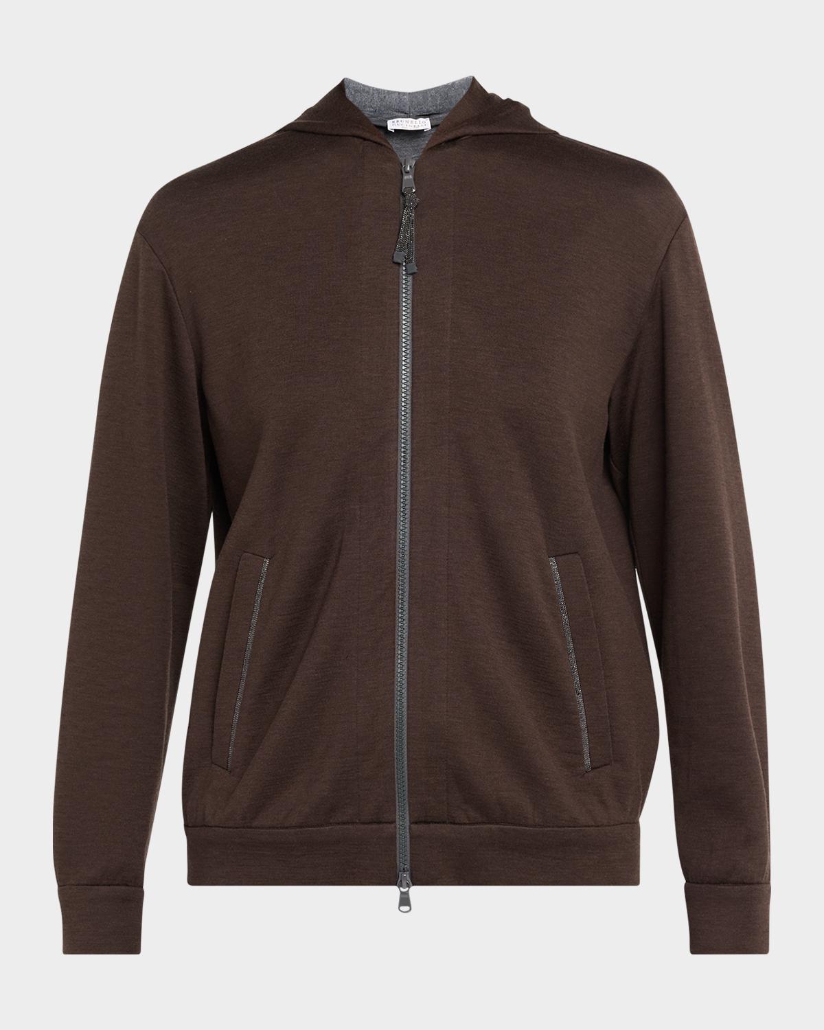 Monili-Trim Cardigan Sweatshirt