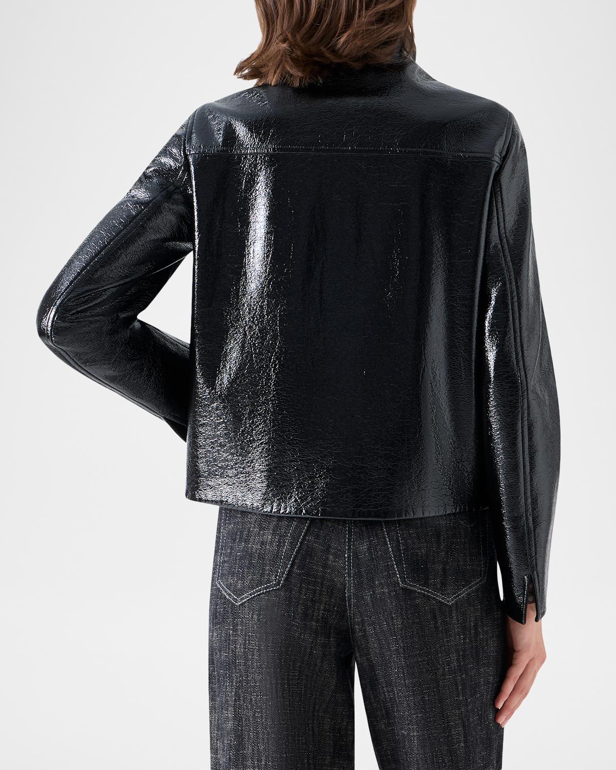 Faux-Leather Lacquer Jacket - thumbnail 3