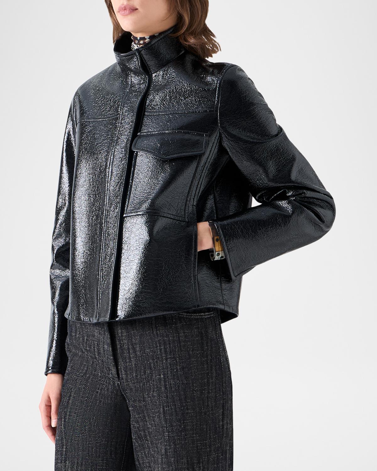 Faux-Leather Lacquer Jacket - thumbnail 5