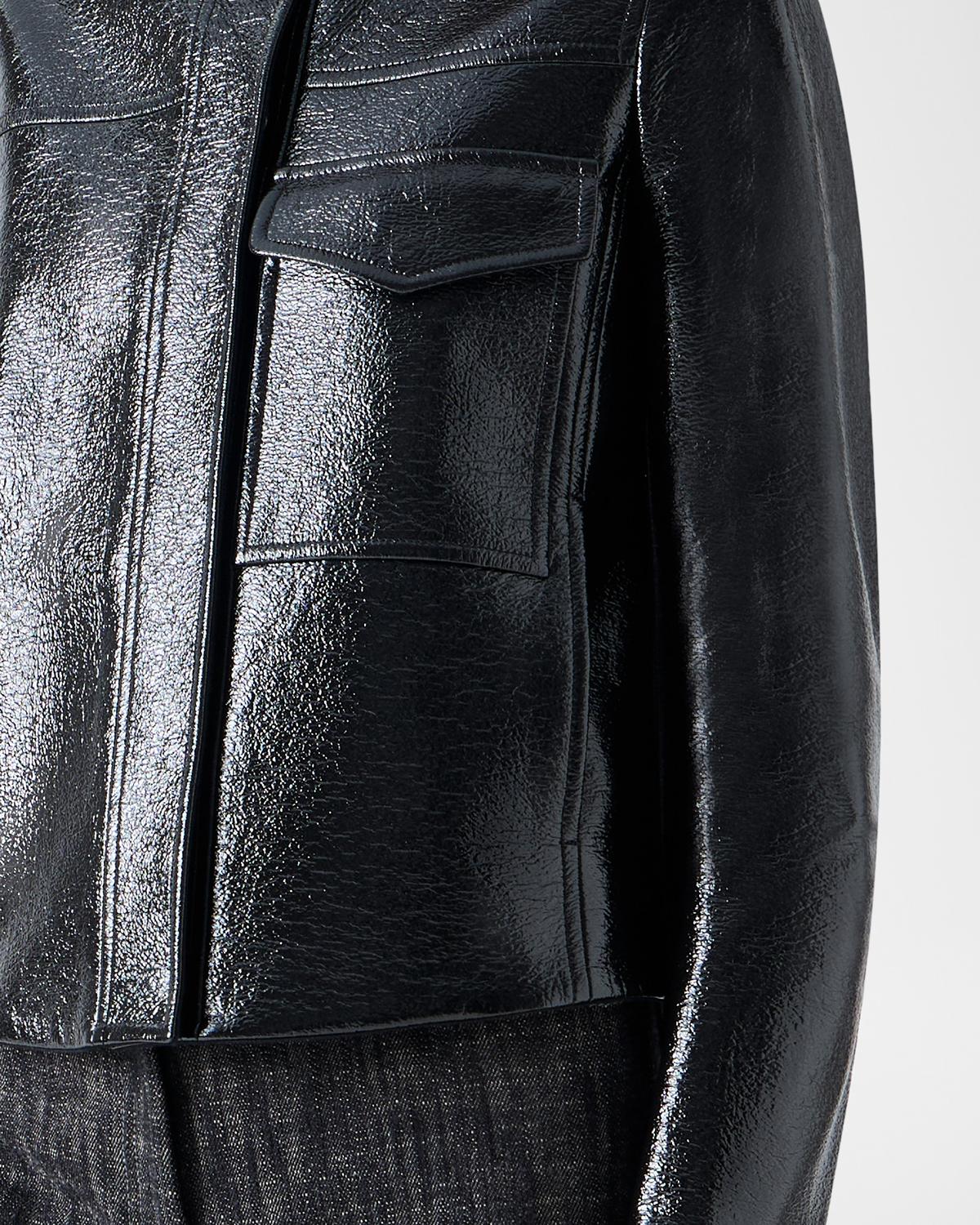 Faux-Leather Lacquer Jacket - thumbnail 6