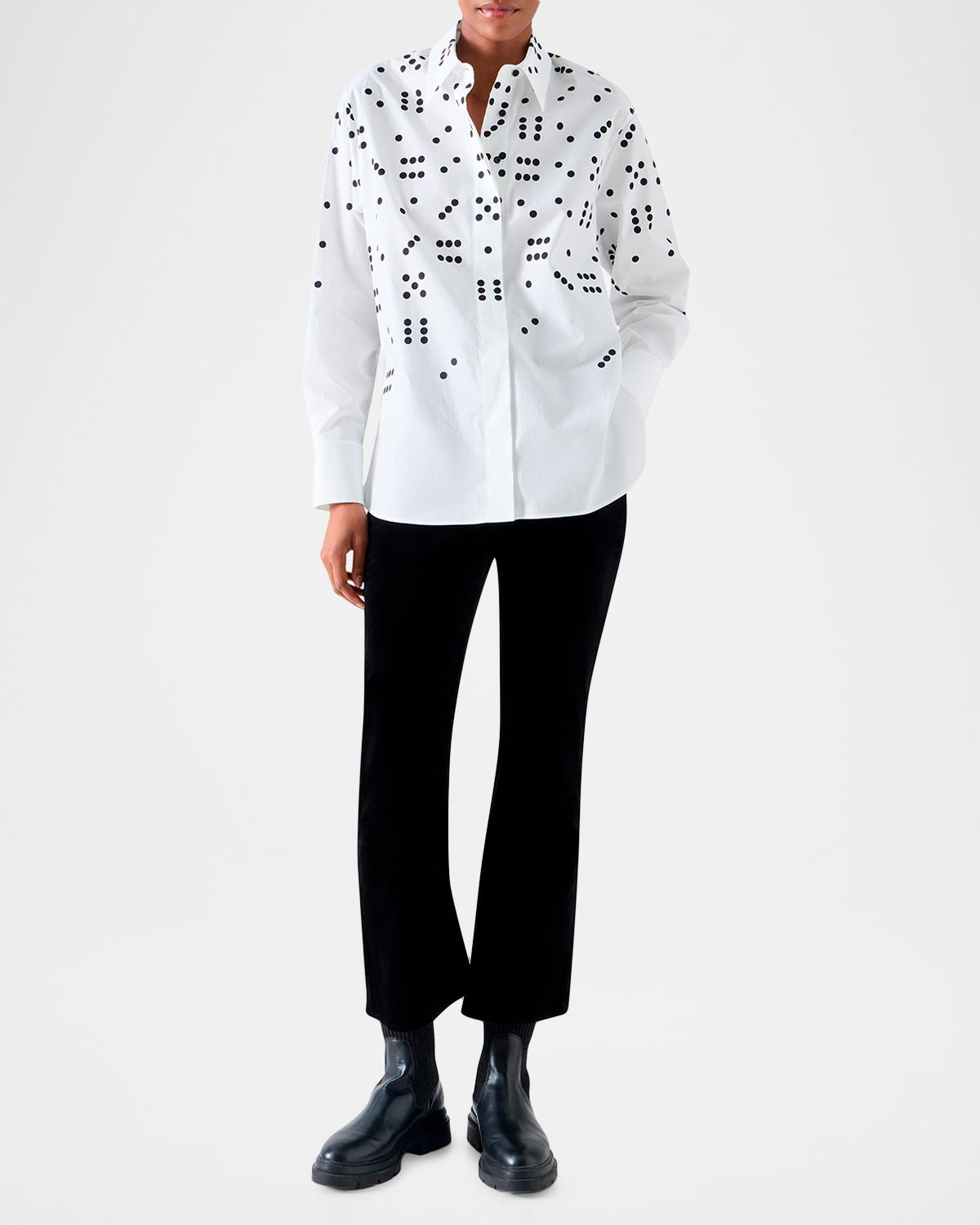Dice Print Poplin Cotton Shirt - thumbnail 2