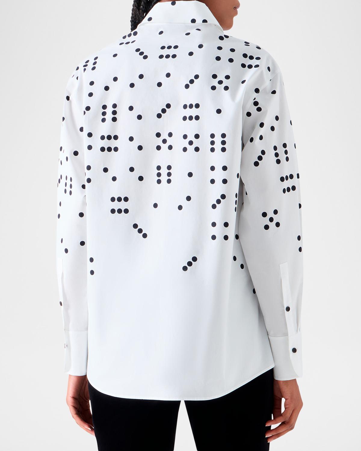 Dice Print Poplin Cotton Shirt - thumbnail 3