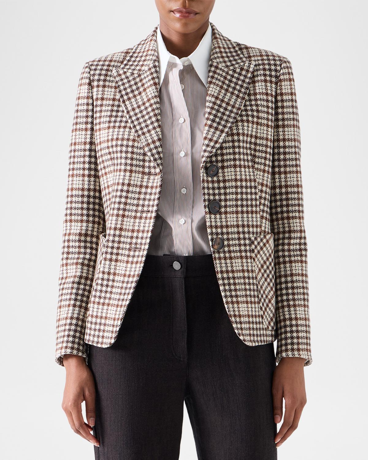 Tweed Check Wool-Blend Blazer - thumbnail 4