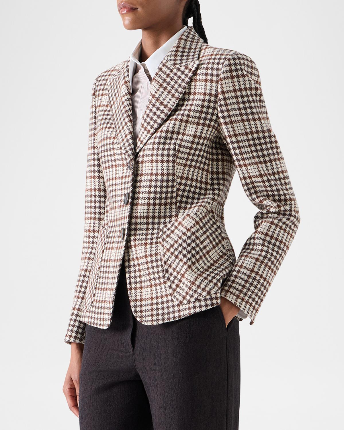 Tweed Check Wool-Blend Blazer - thumbnail 5