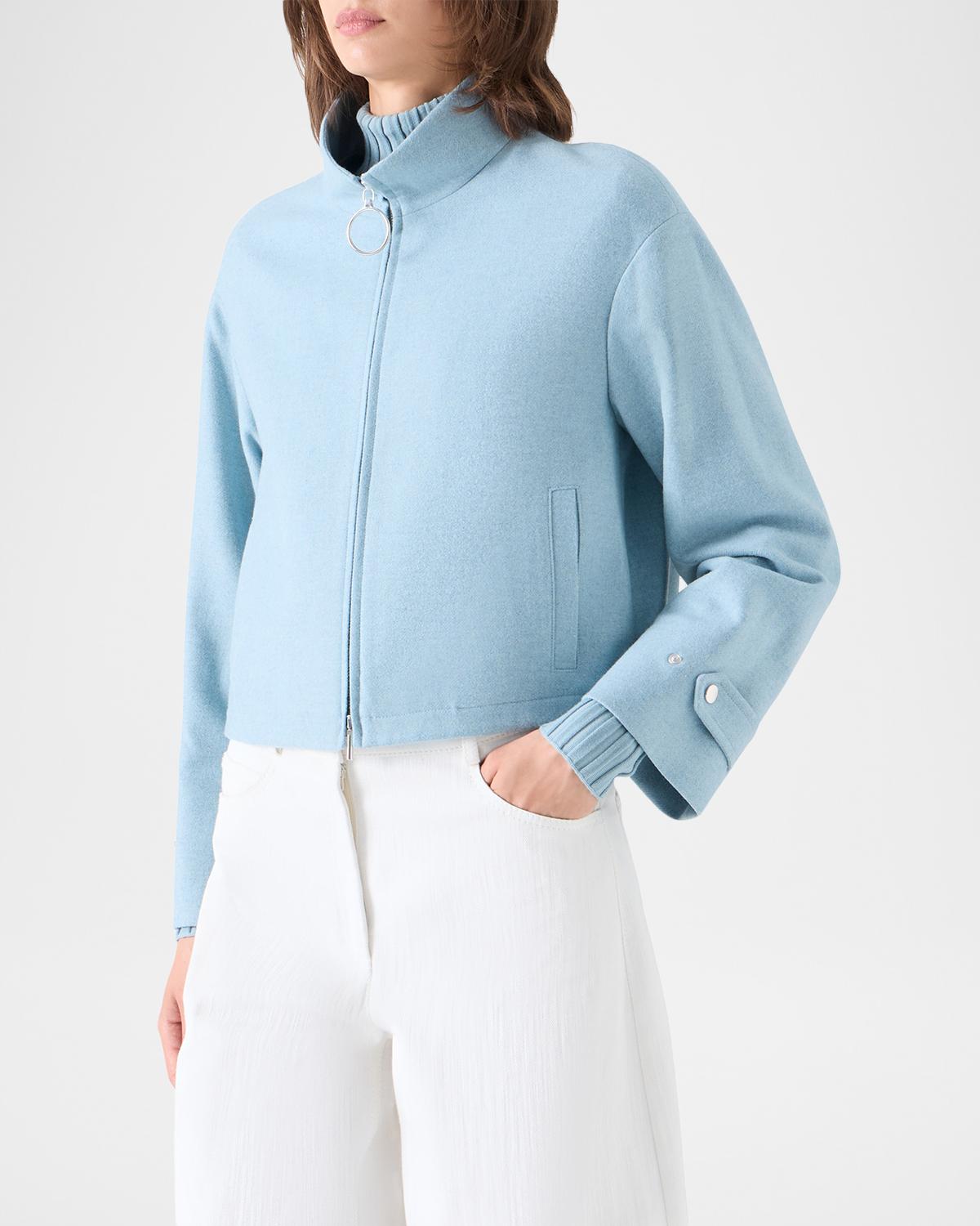Wool-Blend Blouson Jacket - thumbnail 5