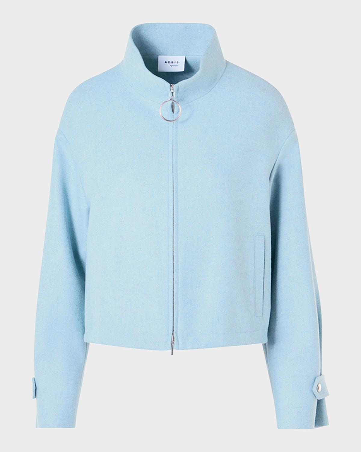 Wool-Blend Blouson Jacket